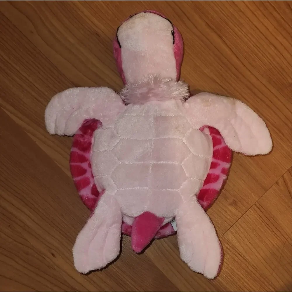 Animal Print Pink Sea Turtle Plush EUC